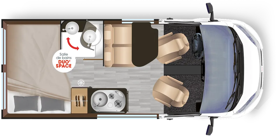 Grundriss Dreamer D43 UP · NEU – Tagstellung