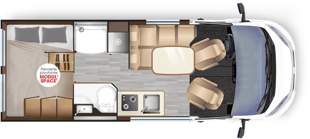 Dreamer Camper Van XL Select Grundriss