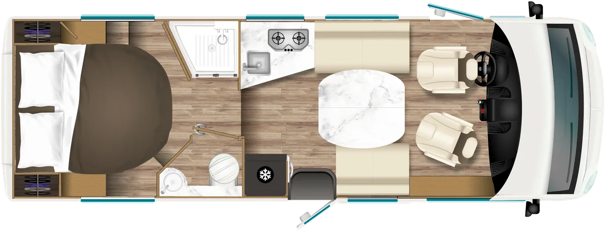 Grundriss Itineo MC740 Edition 20 – Tagstellung
