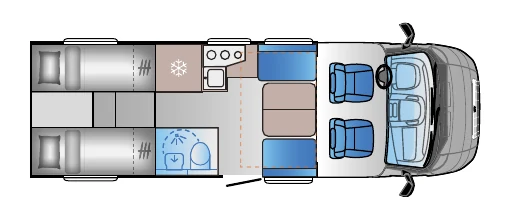 Grundriss Sun Living S 72 DL – Tagstellung